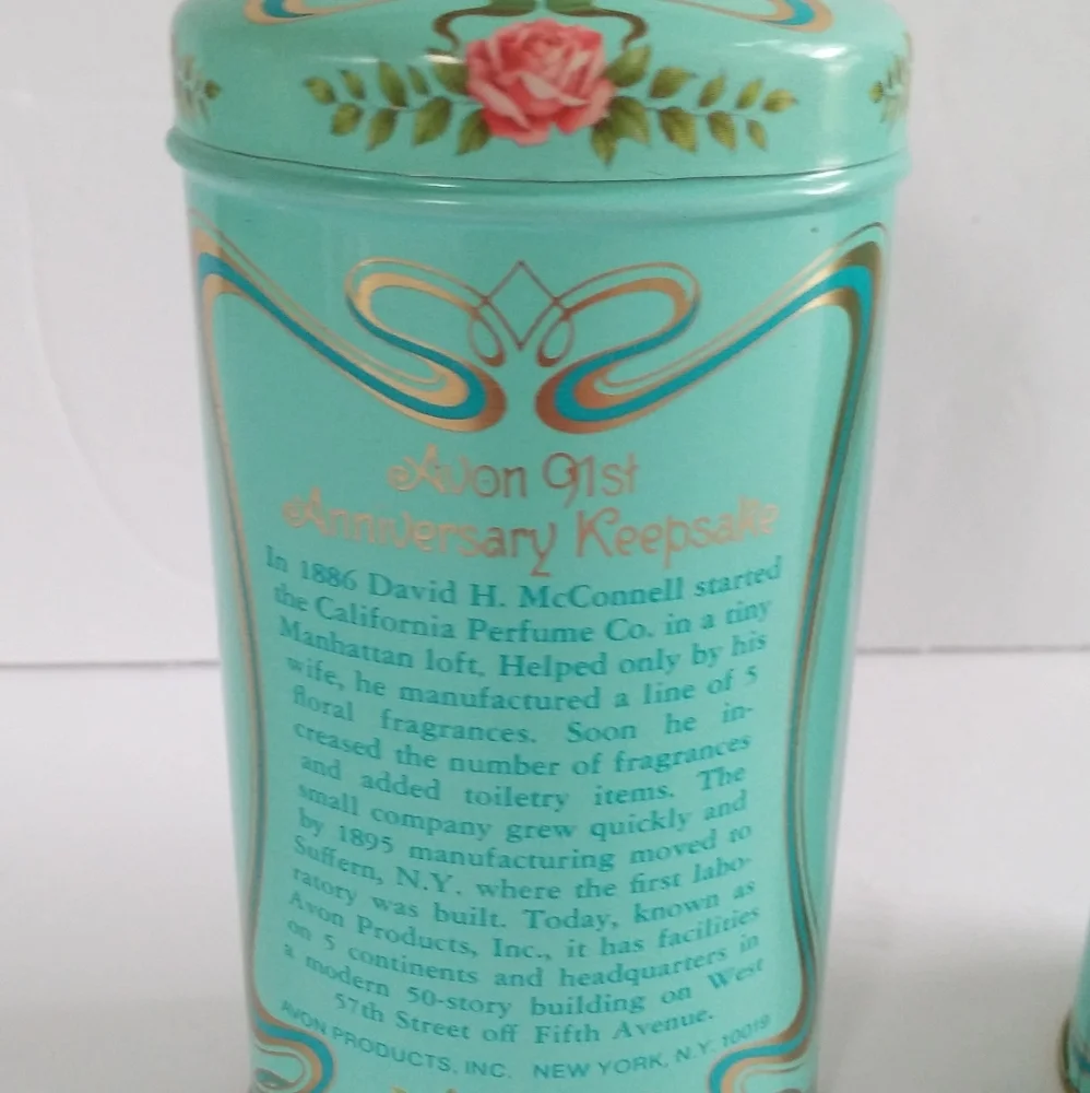 Avon Talc Vintage California Scented Powder Vanity Tins